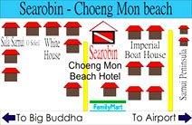 Choeng mon dive shop map